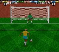 une photo d'Ã©cran de World Cup Striker sur Nintendo Super Nes